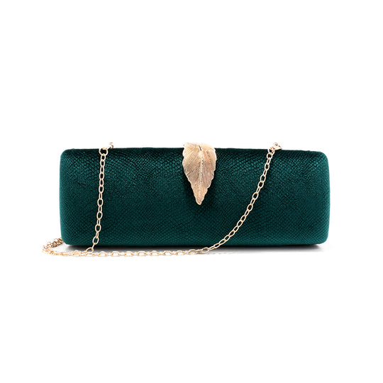 Leaf Suede Clutch