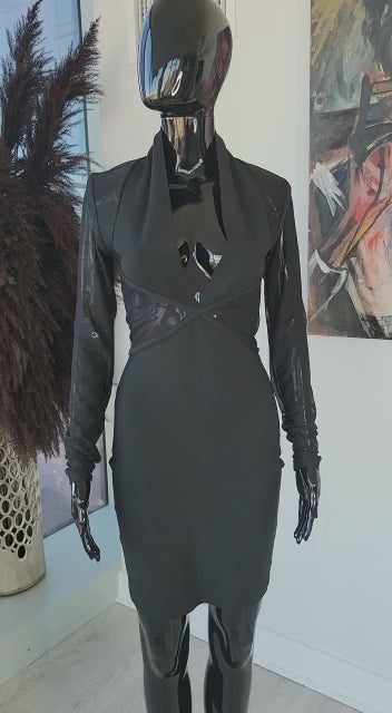 Mesh Patch Bandage Dress