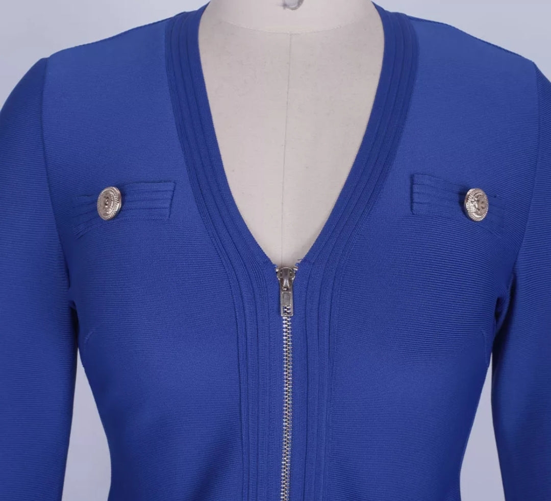 V-Neck Bandage Jacket